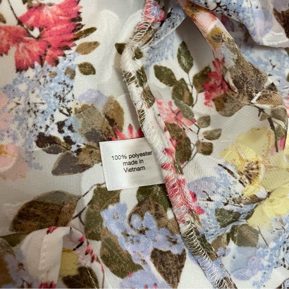 New Lane Bryant Classic Crop Sheer Full-Wrap Floral Long Sleeve Top Size 20 - Picture 7 of 10